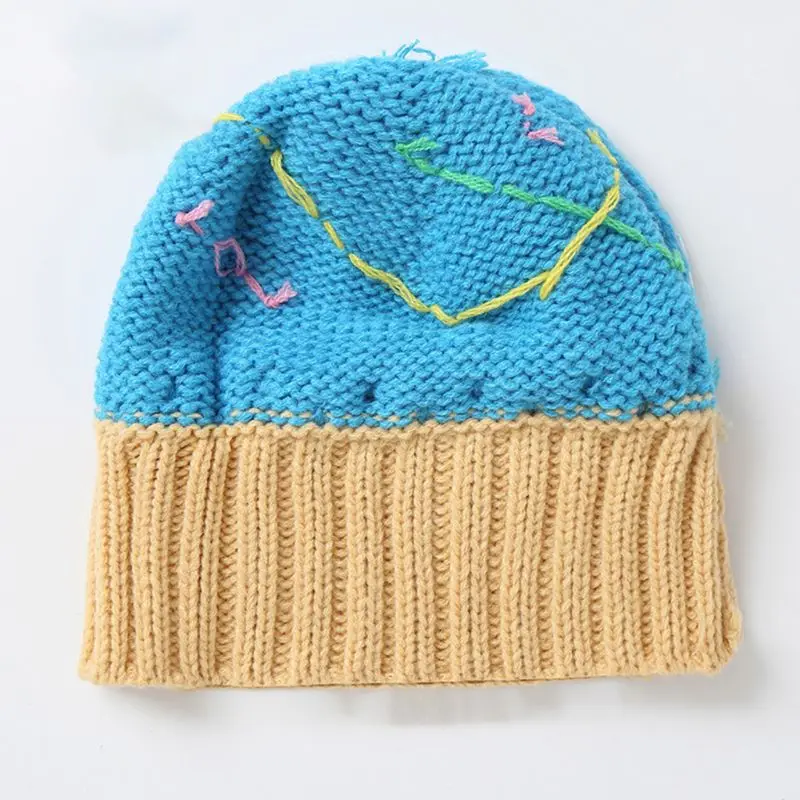 

Toddler Kids Cute Contrast Color Cupcake Shaped Knitted Hat with Pompom Ball Boys Girls Outdoor Winter Warm Beanie Cap for 3-8T