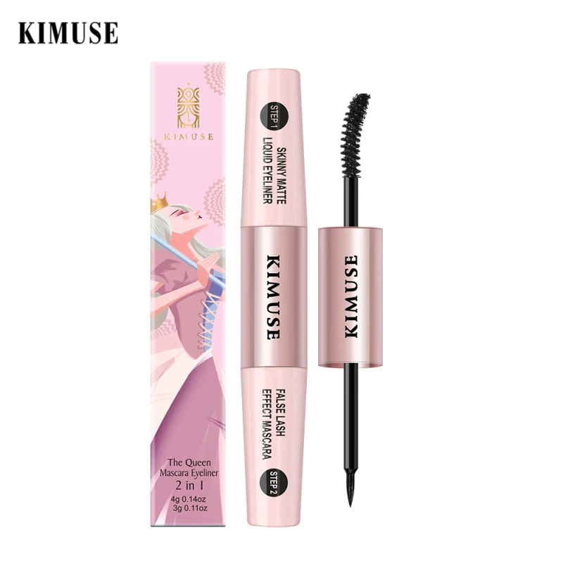 

KIMUSE Liquid Eyeliner Pencil+4D Waterproof Mascara Set Cosmetics Eye Liner Thick Curling Mascara Eyebrow Pencil Eyes Makeup