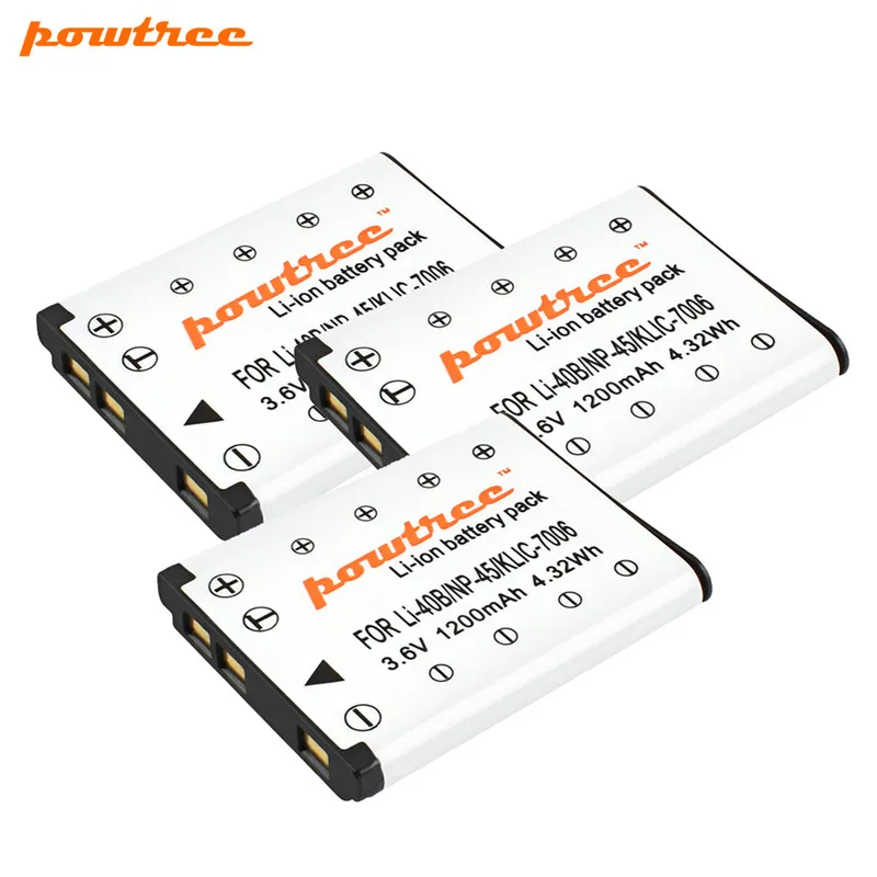 Аккумулятор Powtree для FUJIFILM NP 45A 45 сменные батареи XP10 XP11 J38 Z70 Z35 J40 J20|Цифровые