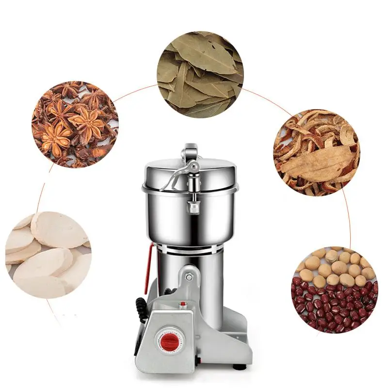 

2000G Grains Spices Hebals Cereals Coffee Dry Food Grinder Mill Grinding Machine Gristmill Medicine Flour Powder Crusher Home