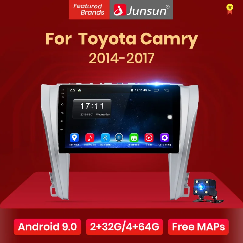 Junsun V1 2G + 32G Android 10 0 DSP для Toyota Camry 8 50 55 2014-2017 автомобильный Радио мультимедийный