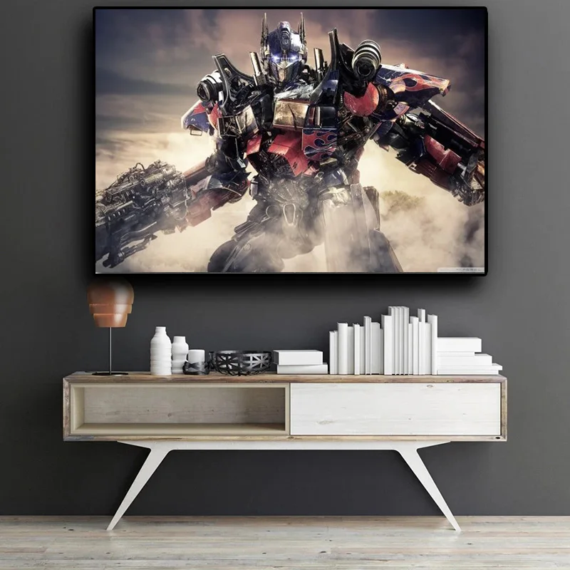 Плакаты для кинофильмов Optimus Prime плакаты Трансформеры аниме Картина на холсте