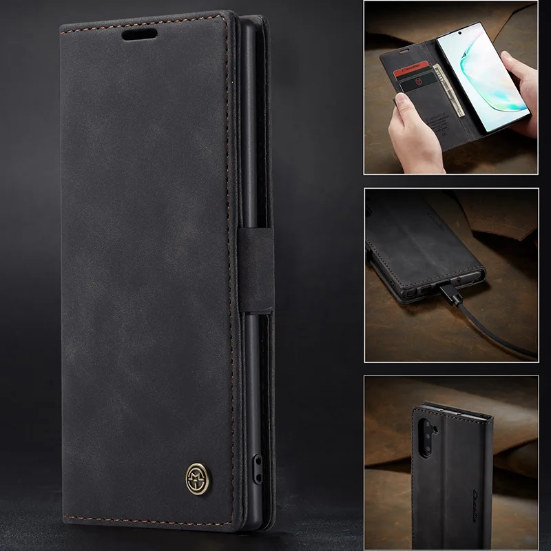 Роскошный кожаный чехол кошелек CaseMe в стиле ретро для Samsung Galaxy Note 10 S9 S8 S10 S20 Note20 Ultra