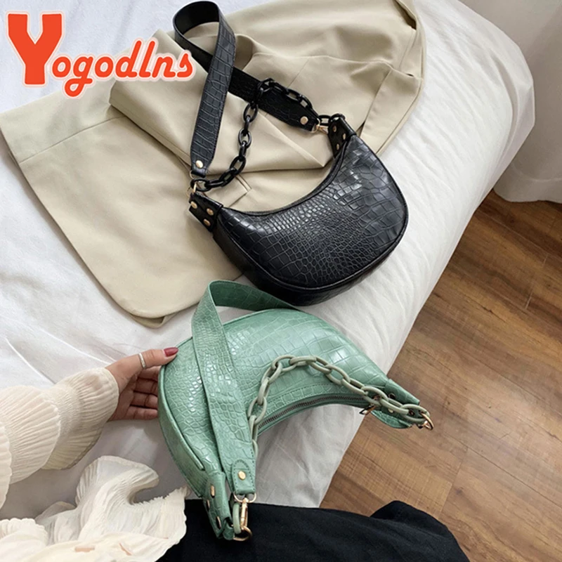 Сумка кросс-боди Yogodlns женская с каменным узором модная сумочка на плечо из