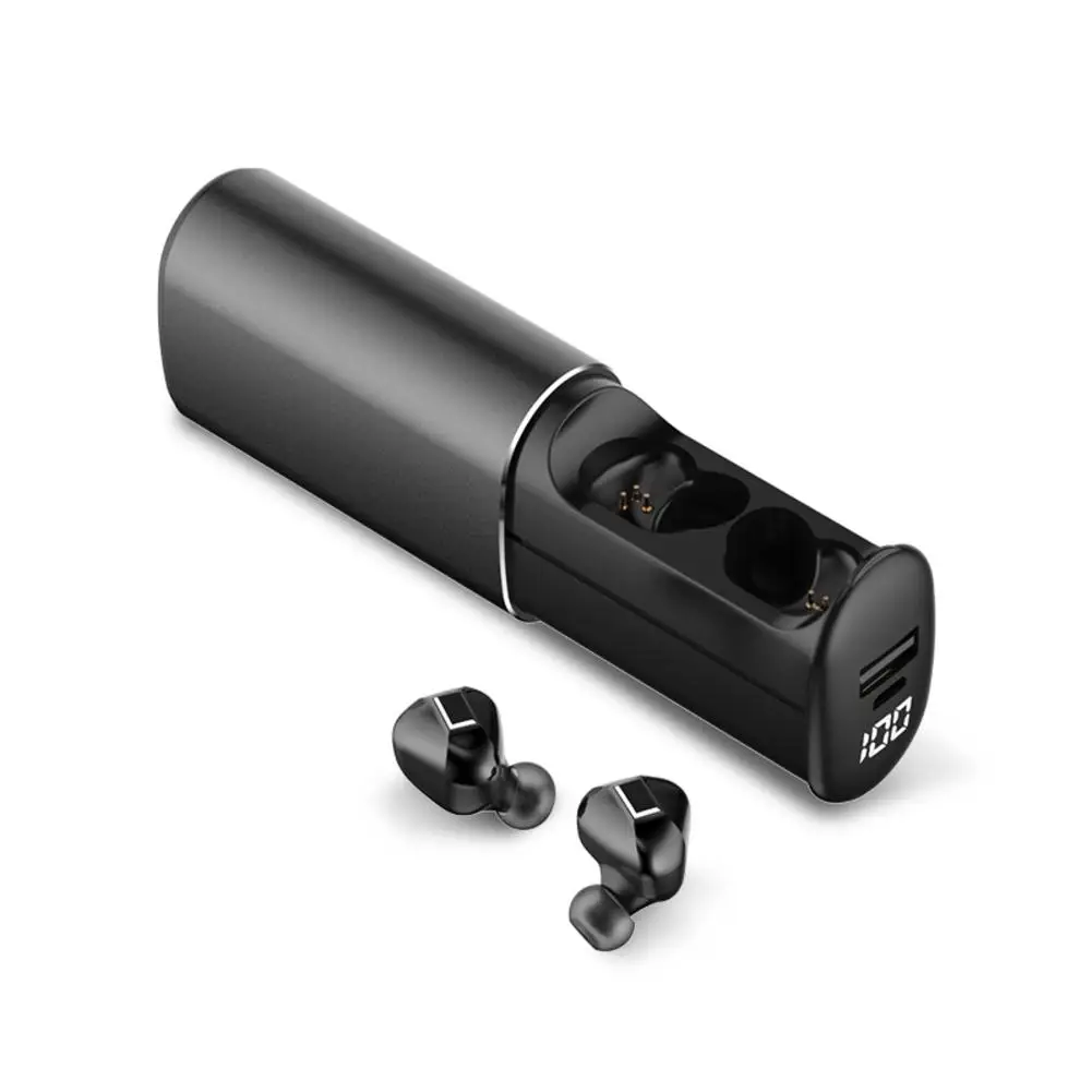 T60 True Беспроводной Bluetooth 5 0 гарнитура наушники цифровой Дисплей 2600 мА/ч Длинные