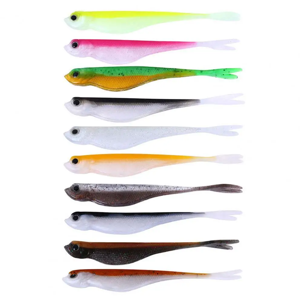 

5Pcs 12cm Bicolor Double Tail Fake Bionic Lure Soft Fish Bait Fishing Accessories Wobbler Artificial Hard Bait Fishing Tackle