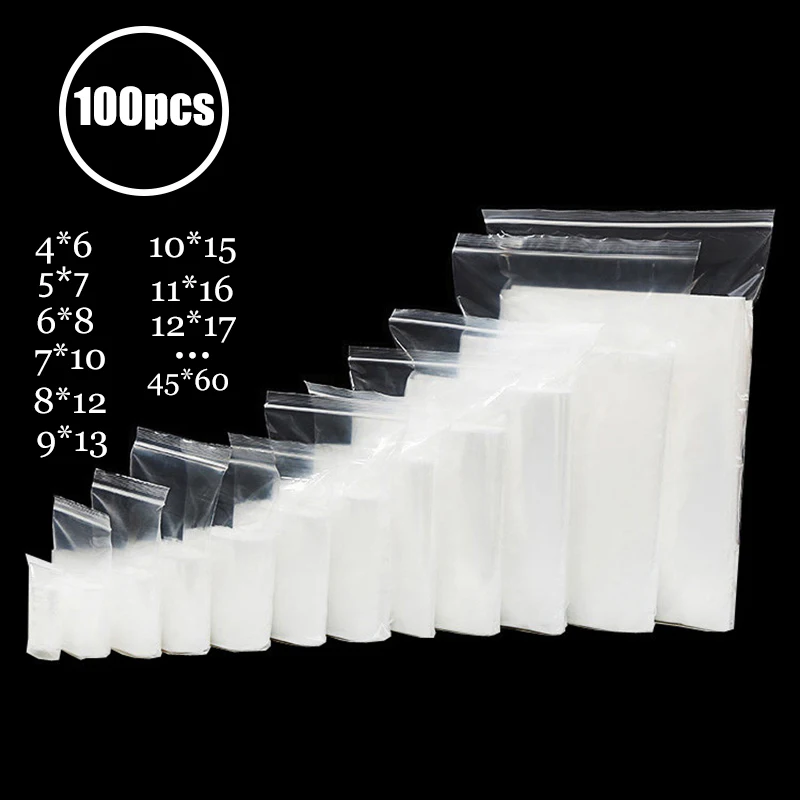 Полиэтиленовые пакеты с прозрачной молнией пакет для хранения толстых продуктов