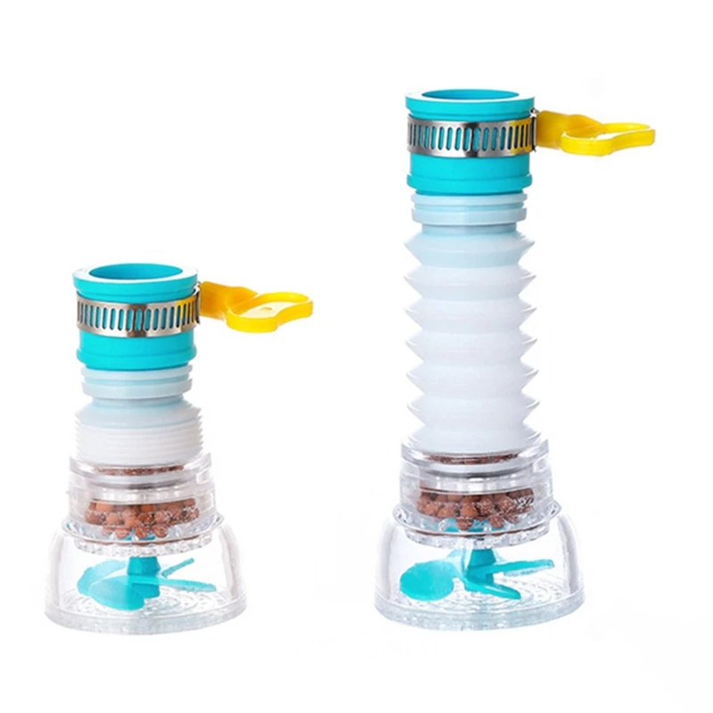 

360 Adjustable Flexible Kitchen Faucet Tap Extender Splash-Waterproof Outlet Filter Head Water Saving Sprayer Filter Diffuser