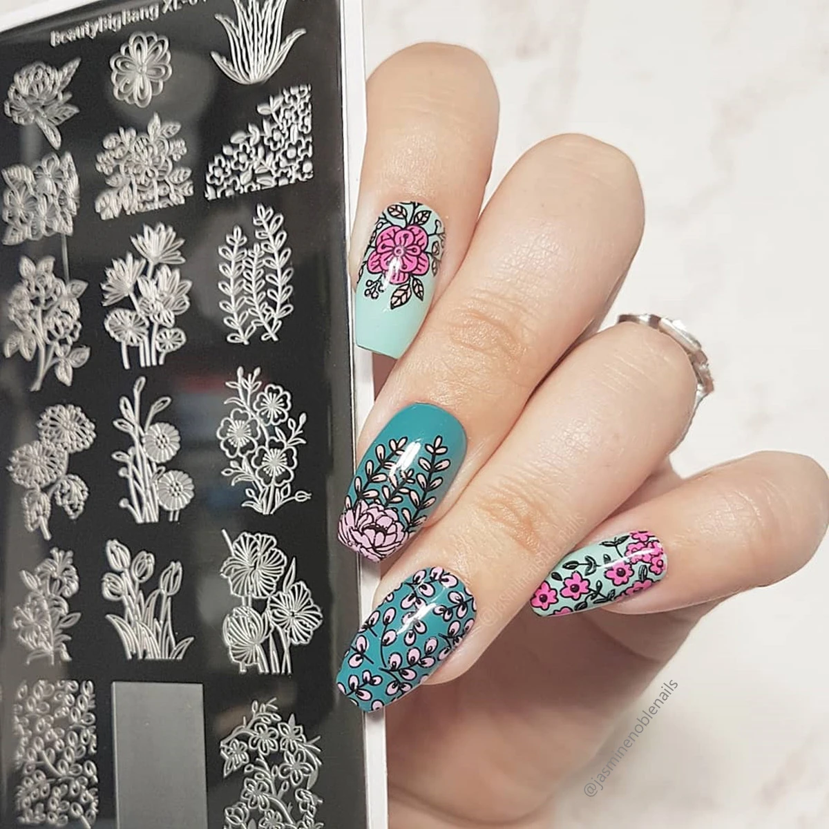 BeautyBigBang штамповочные пластины 6*12 см цветочный дизайн шаблон для штамповки ногтей пластины штамповки аксессуары для полировки ногтей BBB XL040
