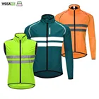 Велосипедная куртка WOSAWE для горных велосипедов, Светоотражающий Жилет высокой видимости, ветровка для дорожных велосипедов, велосипедная одежда