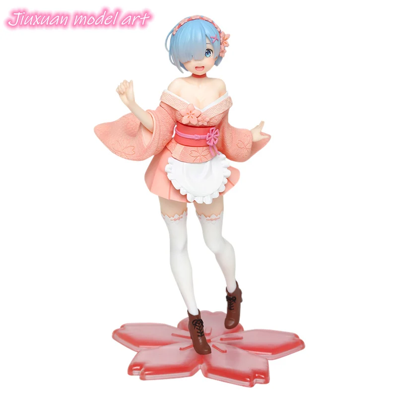 

100% Original genuine sakura REM PVC Anime Figure Model Toys Doll Gift from Anime Re:Zero kara Hajimeru Isekai Seikatsu
