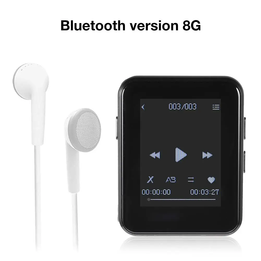 Портативный mp3 плеер 1 7 дюймов Bluetooth 4 0 8 ГБ/16 ГБ сенсорный экран MP4 ультратонкий Hi Fi
