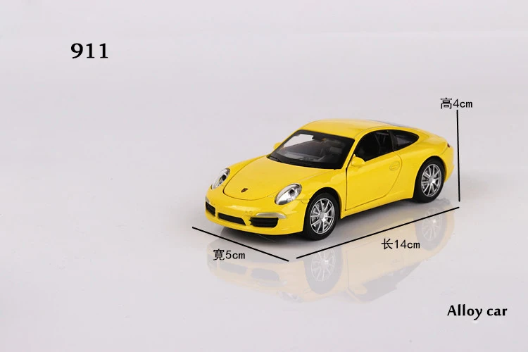 

1:32 911 Models Of Cars Metal Model Sound And Light Pull Back For Kids 3 Doors Can Be Opened cars miniature bus toy Sports car