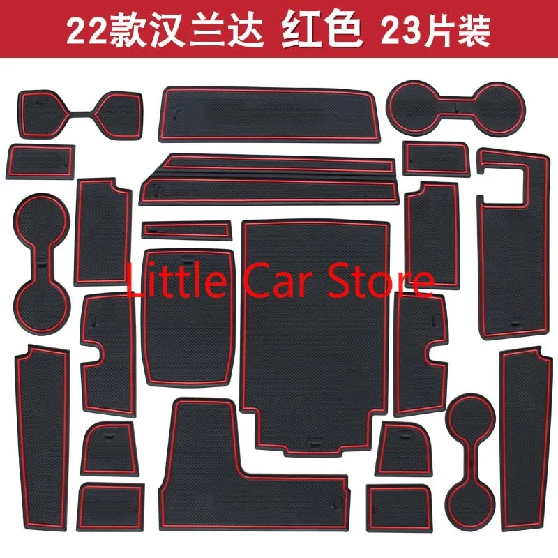 Противоскользящий коврик для ворот и чашек подходит Toyota Highlander 2022 аксессуары