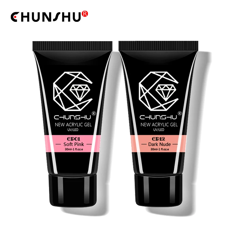 

CHUNSHU 15Colors Quick Extension Poly Crystal Gel Hard Builder Semi Permanant Uv Gel Nail Polish Soak Off Top Coat Manicure 30ml