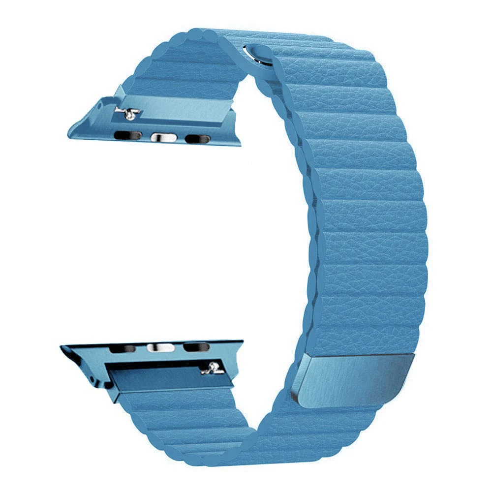 Спортивная петля Tschick для Apple Watch, кожаный ремешок с сильным магнитным замком, сменный ремешок для iWatch серии 4/3/2/1