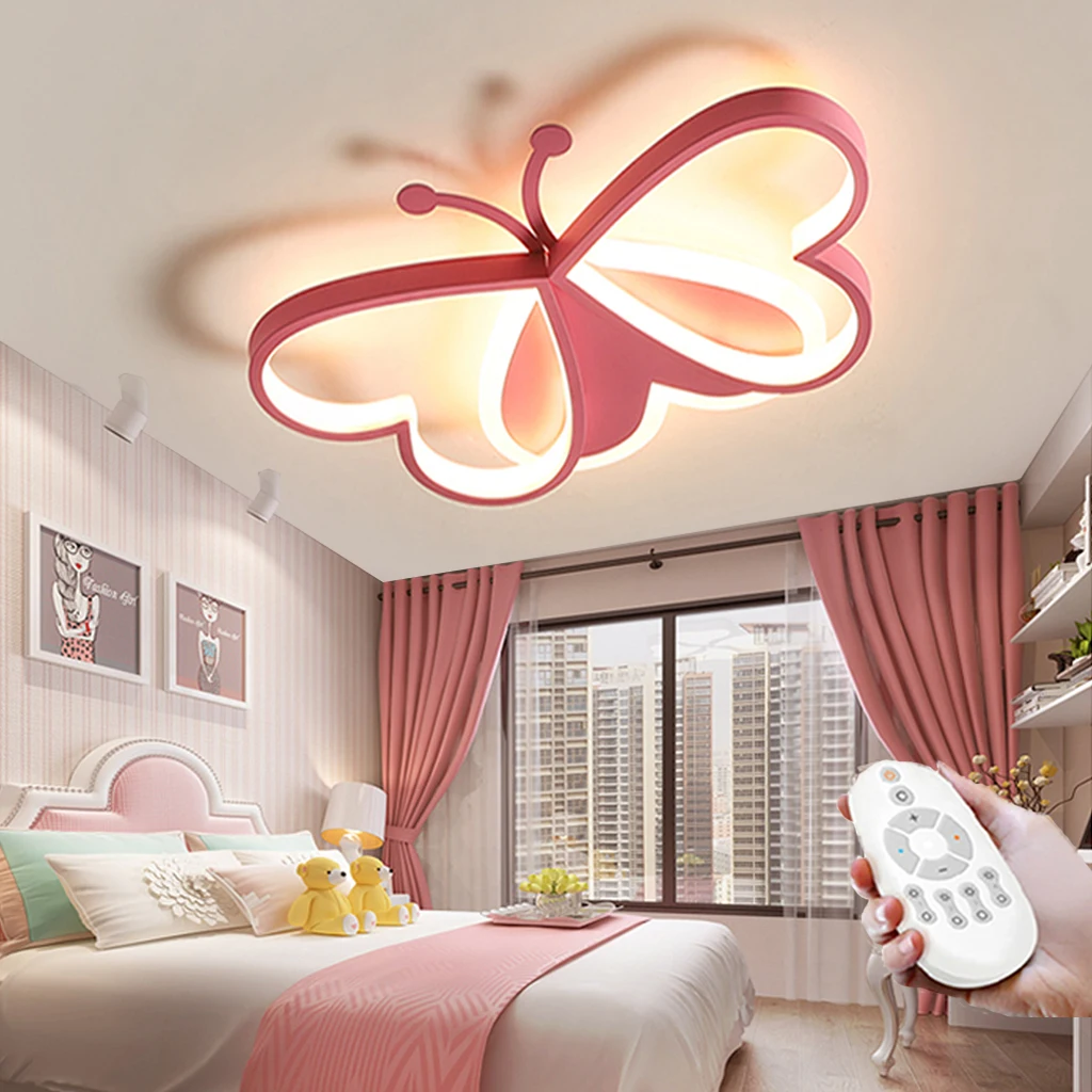 

LED Ceiling Lamp Butterfly Design Dimmable Chandelier with Remote Control for Children's Room Bedroom Corridor Decorative Lights