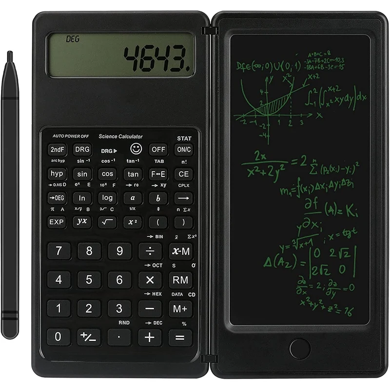 

Calculator, Electronic Office Calculator with Erasable Writing Board, LCD Display Desktop Calculator for Office School
