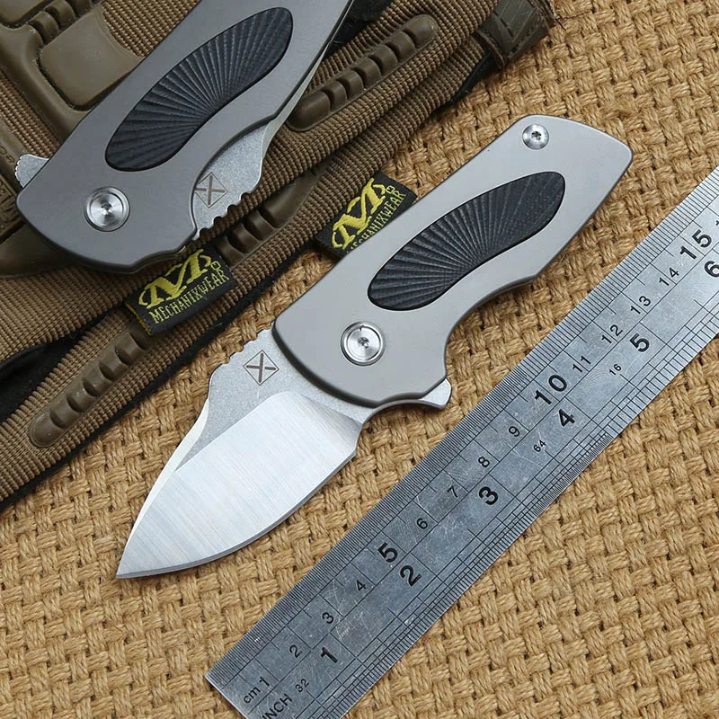 Складной нож DICORIA YX 630 Flipper С Титановой ручкой лезвие 14C28N шариковый подшипник