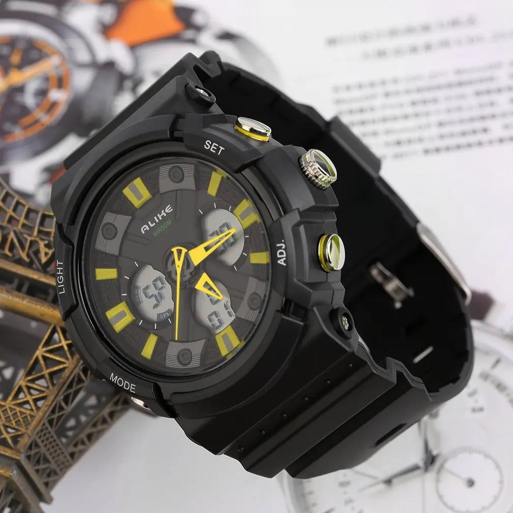 Аналог AK14108 мужские цифровые водонепроницаемые Секундомер спортивные наручные