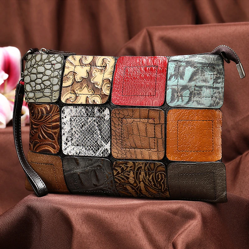 

Luufan fashion women ethnic style shoulder bag clutch purse with shoulder strap hand bag shoulder bag dual use female day clutch