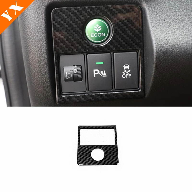 

ABS Carbon for Honda VEZEL HRV HR-V Car Headlight Lamp Adjustment Switch Button Panel Cover Trim 2015 2016 2017 Accessories 1pcs