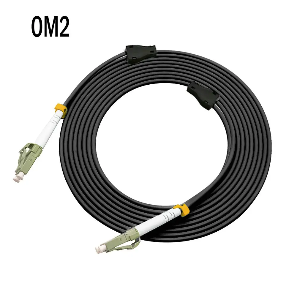 

Outdoor Armored 40Meters LC-LC Duplex 10 Gigabit 50/125 Multimode Fiber Optical Cable OM2 Black 10GB LC to LC Patch Cord Jumper