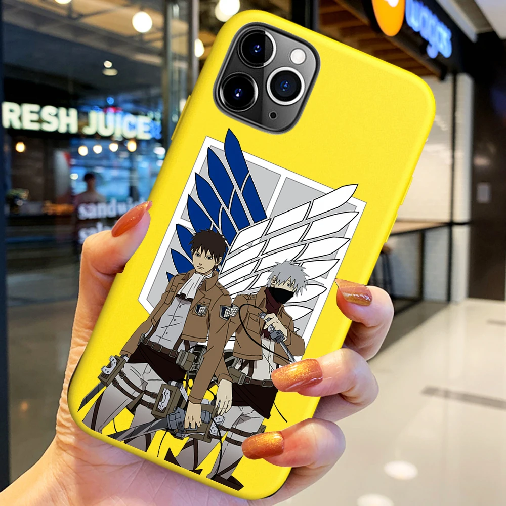 

Hot Anime Japanese Attack on Titan Phone Case for IPhone 6 6S 7 8 X XS XR 11 12 Pro Max SE 2020 Coque Funda Cover Etui Luxury