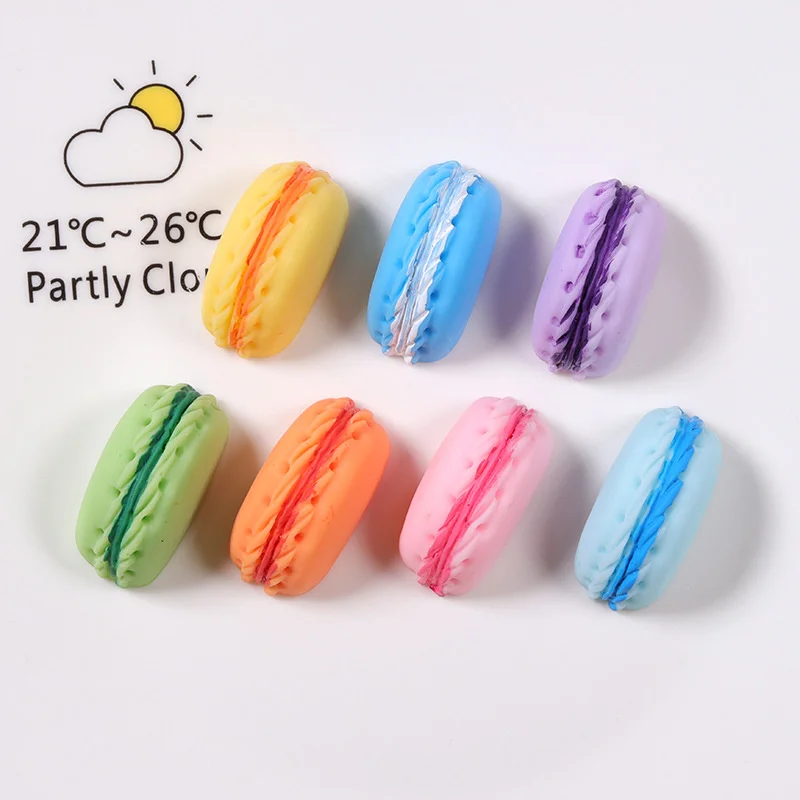 

3Pcs/7Pcs Hot Sell Macaron Croc Charms Colorful Food Series Small Cakes Shoes Decorations For Adult and Kids Croc Accessories