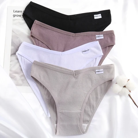 M-4XL Women's Cotton Briefs Sexy Cotton Panties Female Underpants Soft Underwear Women Plus Size Pantys Intimates Lingerie
