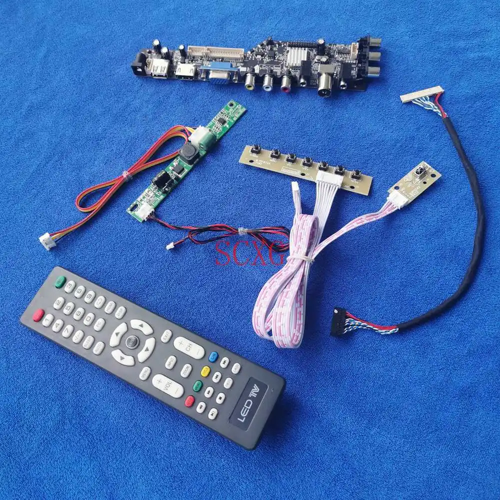 

DIY Kit LVDS 30Pin 1366*768 Digital Signal HDMI-compatible USB VGA AV For LTM185AT04/LTM185AT05 LCD/LED Monitor controller board