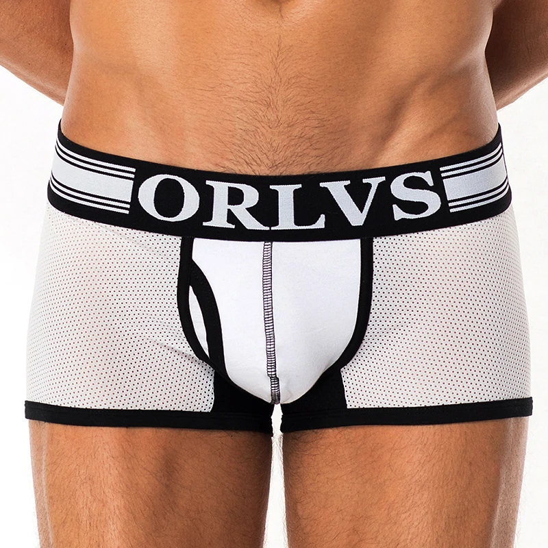 ORLVS Брендовое Мужское нижнее белье сексуальный для Гея трусы боксеры