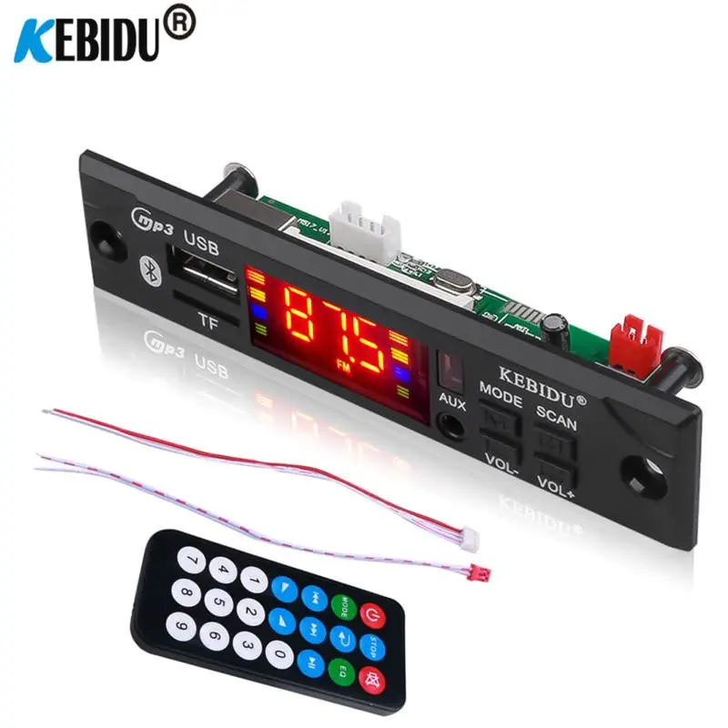 Mp3 плеер с Bluetooth 5 В 12 автомобильный аудио MP3 WMA декодер плата 3 мм линейный USB TF FM