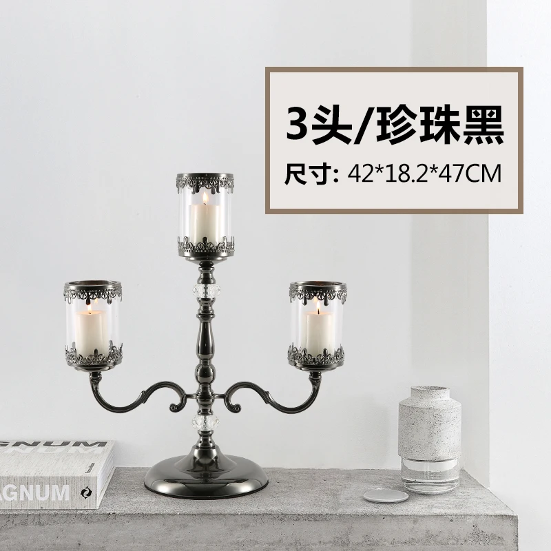 

Vintage Candle Holder Crystal European Romantic Dinner Wedding Table Candelabros Luxury Kaarsenhouder Home Candle Holder MM60ZT