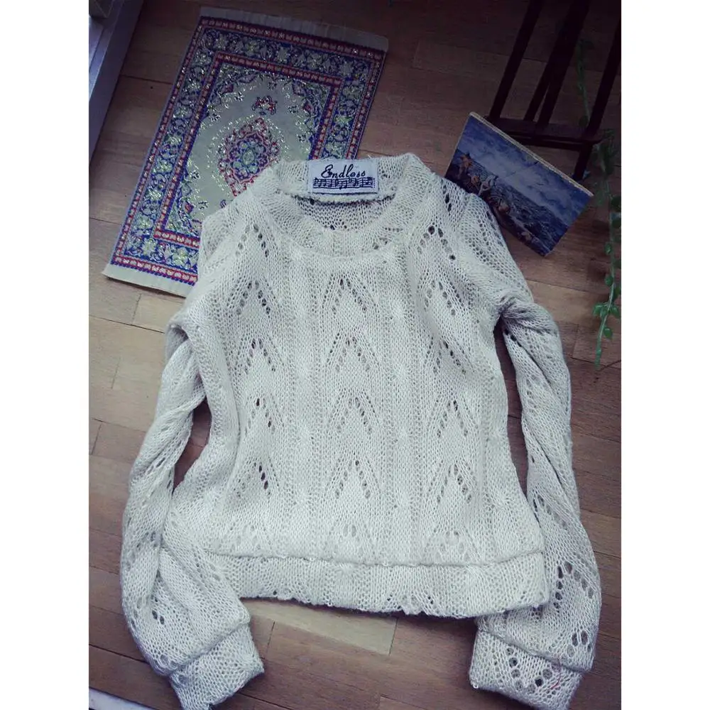 

Bybrana Msd Dz Bjd Sd Dddy Doll Clothes Openwork Pattern Sweater Rice Gray Sweater