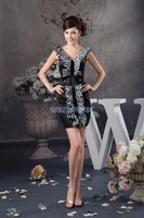free shipping 2016 design new arrival v neck real photo hot sale custom sizecolor sexy short luxury real photo cocktail dresses