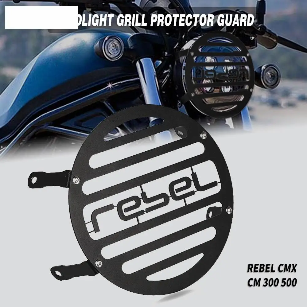 

Motorcycle Head Lamp Glass Covers For HONDA REBEL500 REBEL300 CM500 CMX500 CM300 CM300 2020 2021 Headlight Grill Protector Guard