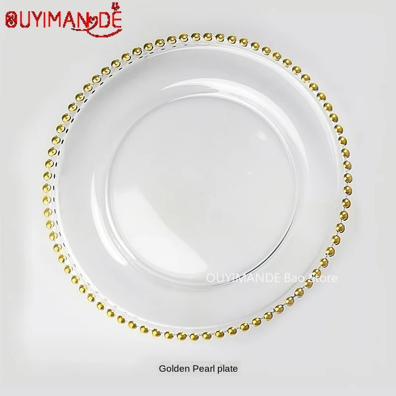 

Exquisite Heat-resistant Glass Dinner Plate Creative Phnom Penh Glass Plate Fruit Plate Western Plate Nordic Style Plate