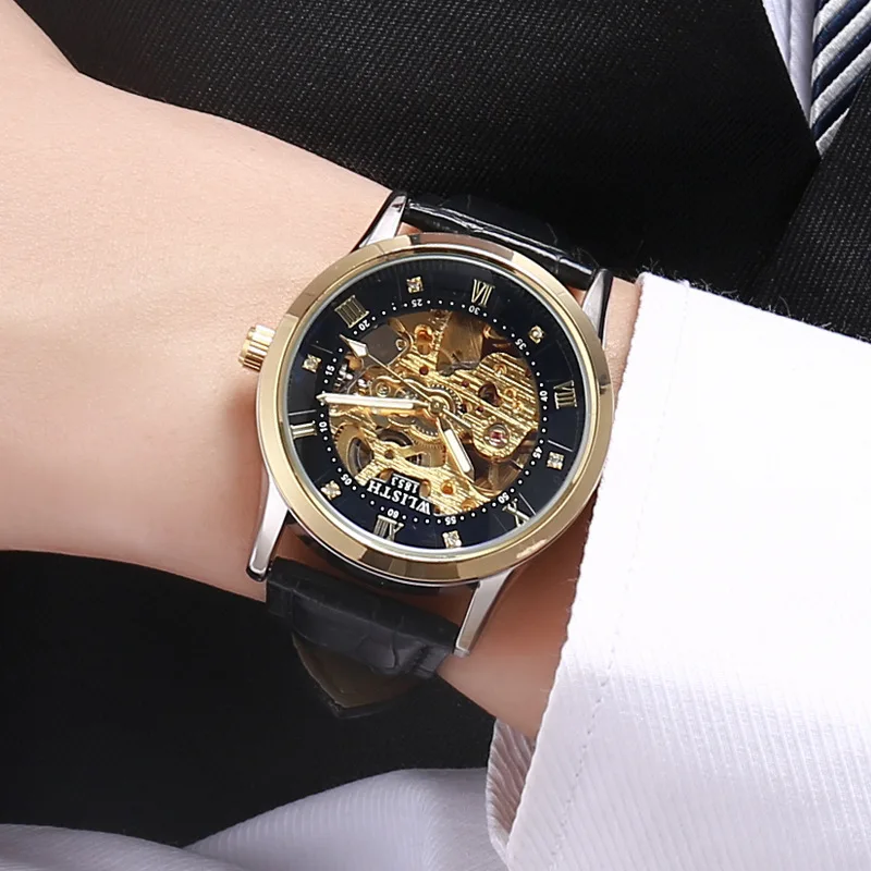 

Men's Mechanical Watch Waterproof Automatic Mechanical Watch Luminous Men's Watch Fashion Hollowed-out Steel Strap Watch Men
