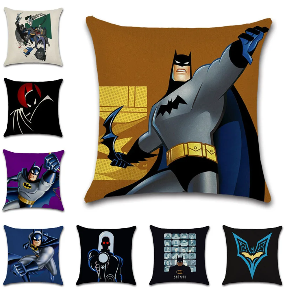 

Cartoon Print Cushion Cover Linen Pillowcase Decoration for Home House Sofa Chair Kids Boy Bedroom Throw Gift