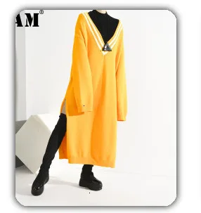 [EAM] Women Pleated White Big Size Blouse New Stand Collar Long Sleeve Loose Fit Shirt Fashion Tide Spring Autumn 19A-a636