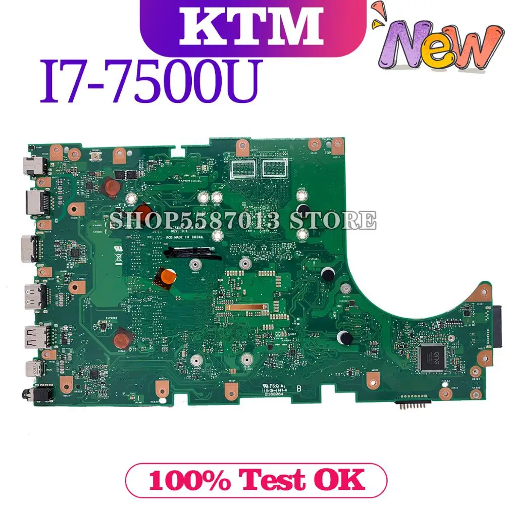 Материнская плата X756U для ноутбука ASUS X756UV X756UJ X756UQ X756UR X756UAK X756UA системная X756UQK тест
