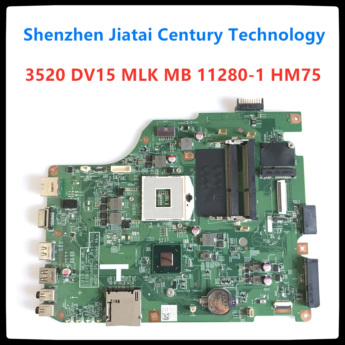 11280 1 для dell 3520 DV15 MLK MB PWB:MXRD2 REV:A00 Материнская плата ноутбука DELL INSPIRON HM75 100%