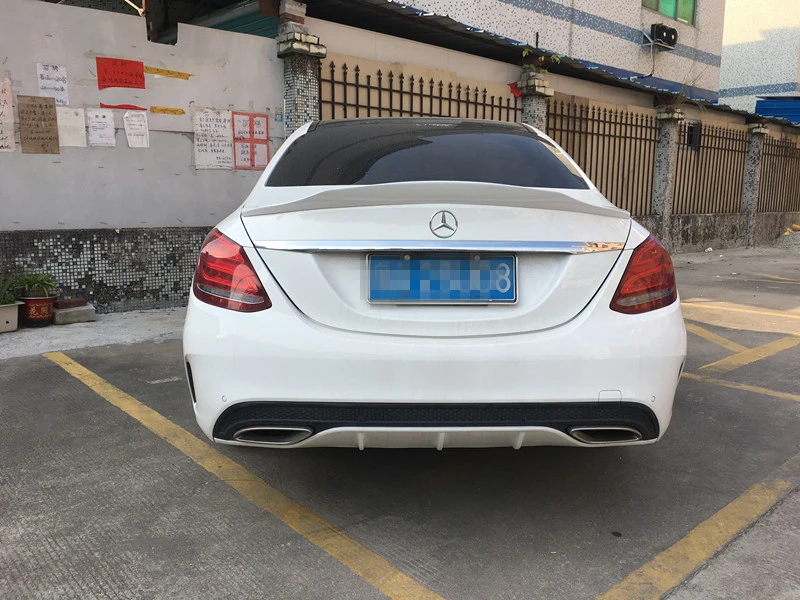 Автомобильные Спойлеры с крышкой багажника для Benz C класса W205 PSM стиль Ducktail губы