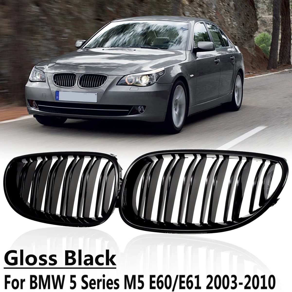 Матовая черная M Color Замена передних почек для BMW E60 2003 2004 2005 2006 2007 2008 2009 2010|Гоночные