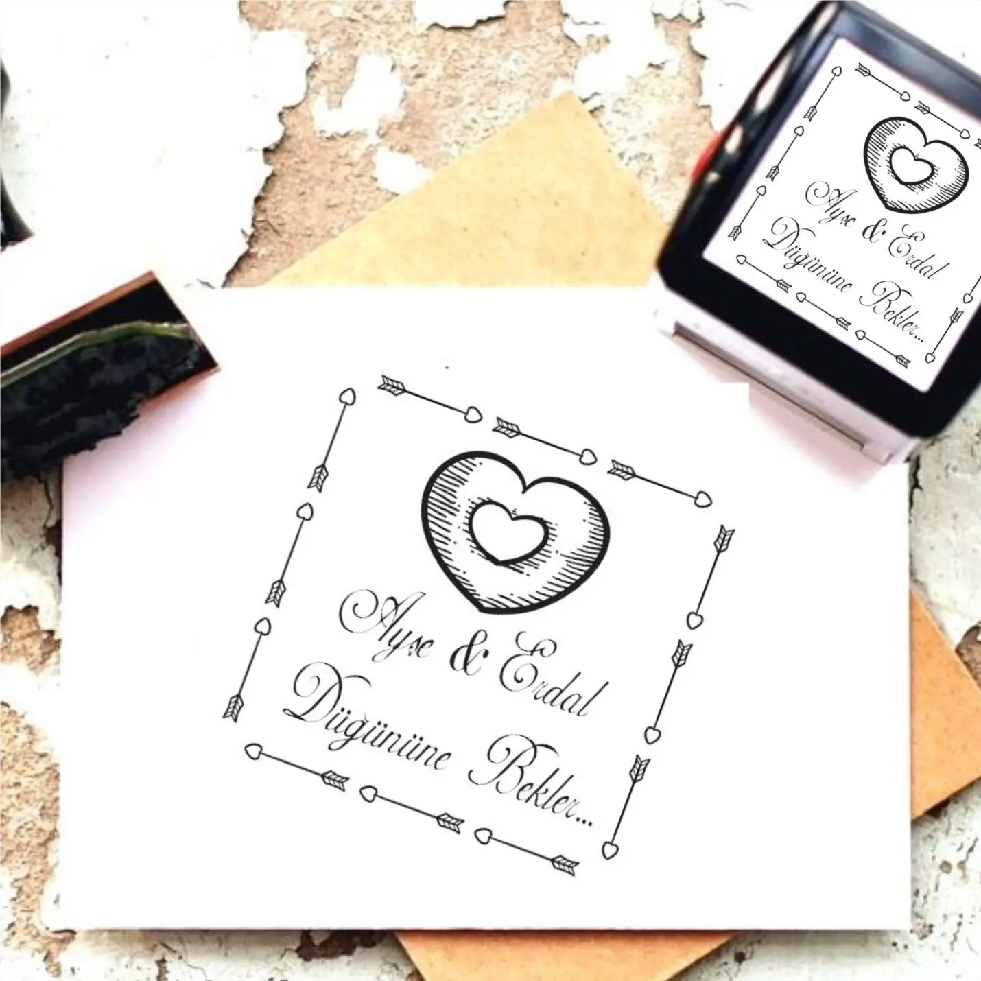 

Personalized Design Square Stamp-K607