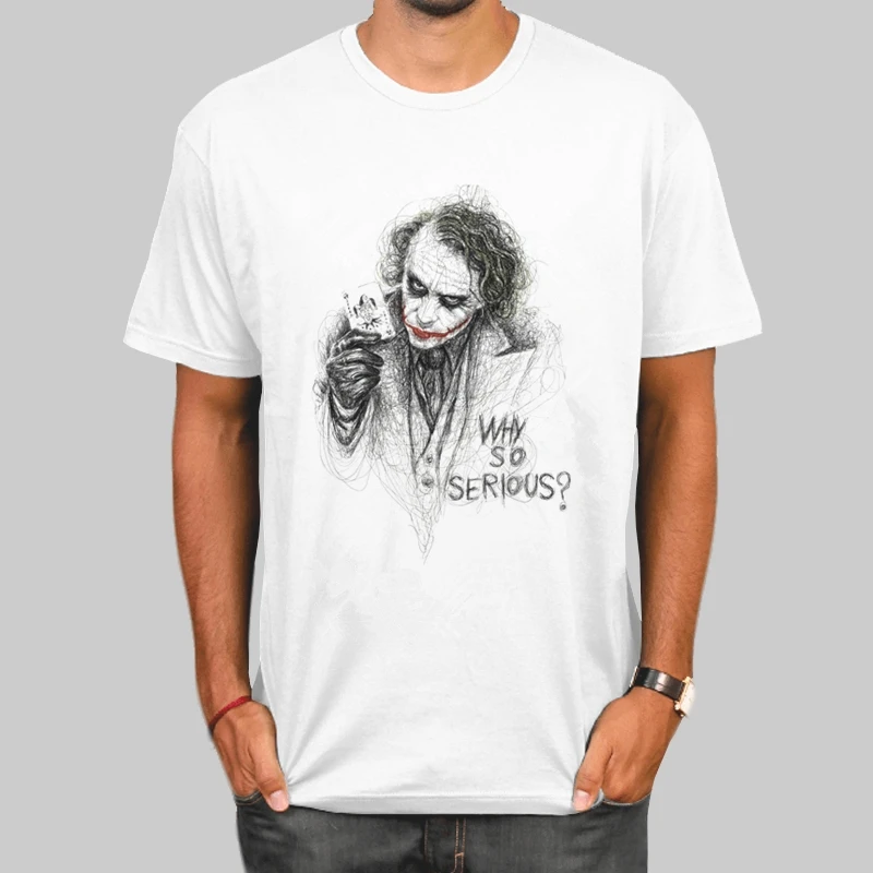 Joker Joaquin Phoenix Why So Serious футболки для мужчин Harajuku забавная Мужская футболка с