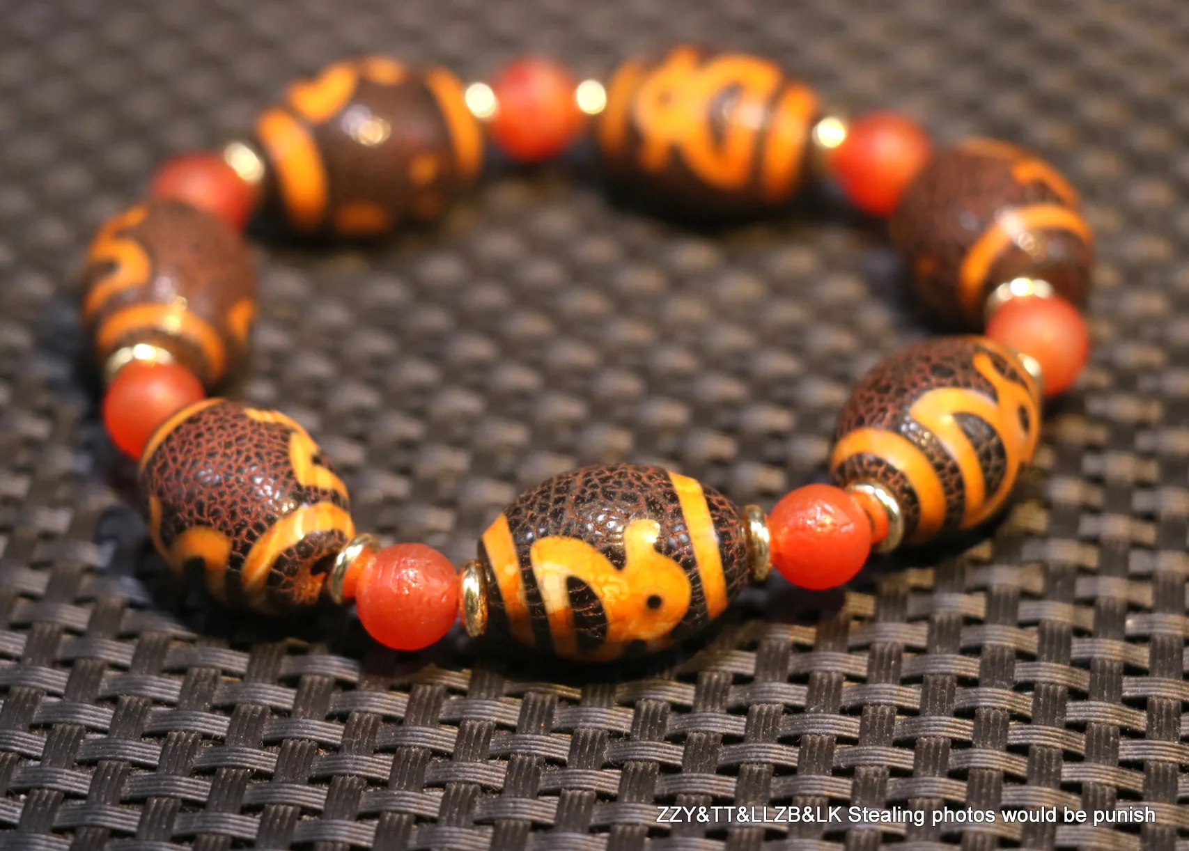 Тибетский Старый Агат Super Energy вены дракона богатство Бог тотем бусины дзи