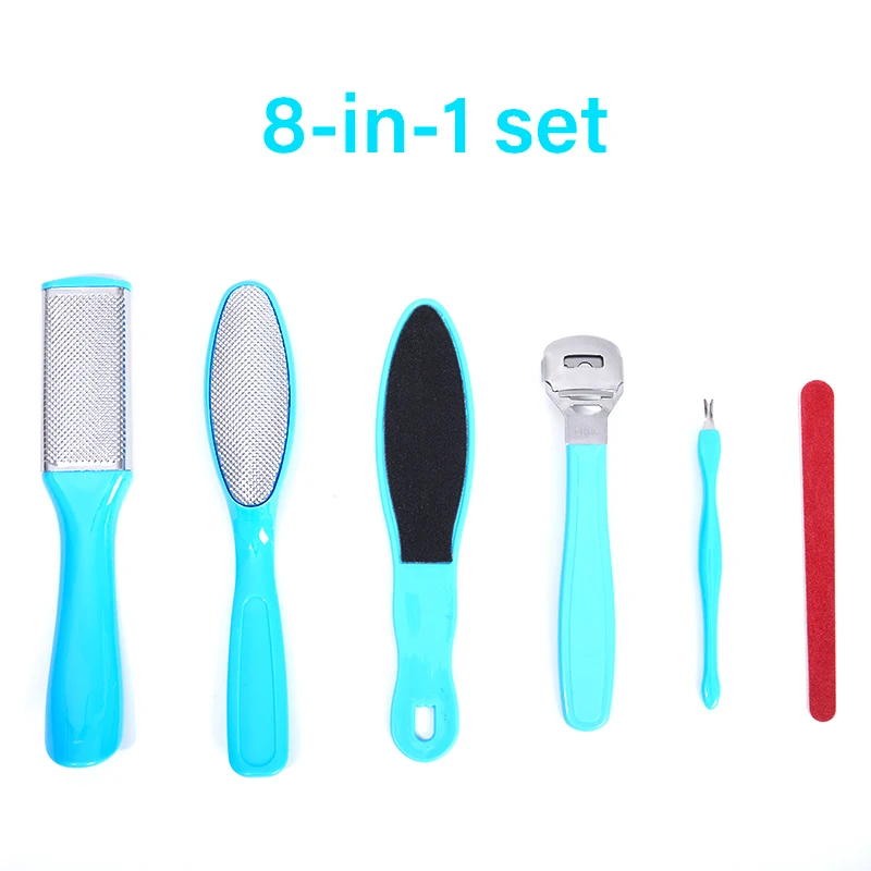 8 шт./компл. Pedicure Rasp инструменты забота о ногах ящик для инструментов из