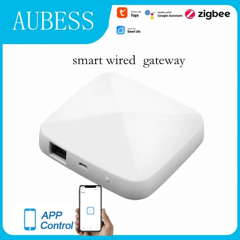 

Tuya ZigBee 3.0 Smart Home Hub Wired Gateway Bridge Hub Smart Life Intelligent Home Hub Control Via Alexa Google Home Assistant